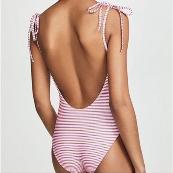 Onia Ginny Poppy Striped One Piece Swimsuit L Multicolor - Picture 2 of 9